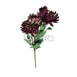 SUN – 728 Chrizantema 74cm BURGUNDY GREEN Nr.575